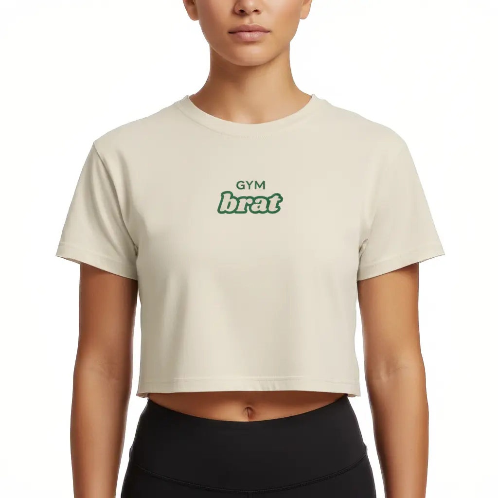 Gym Brat Cropped Shirt - Model