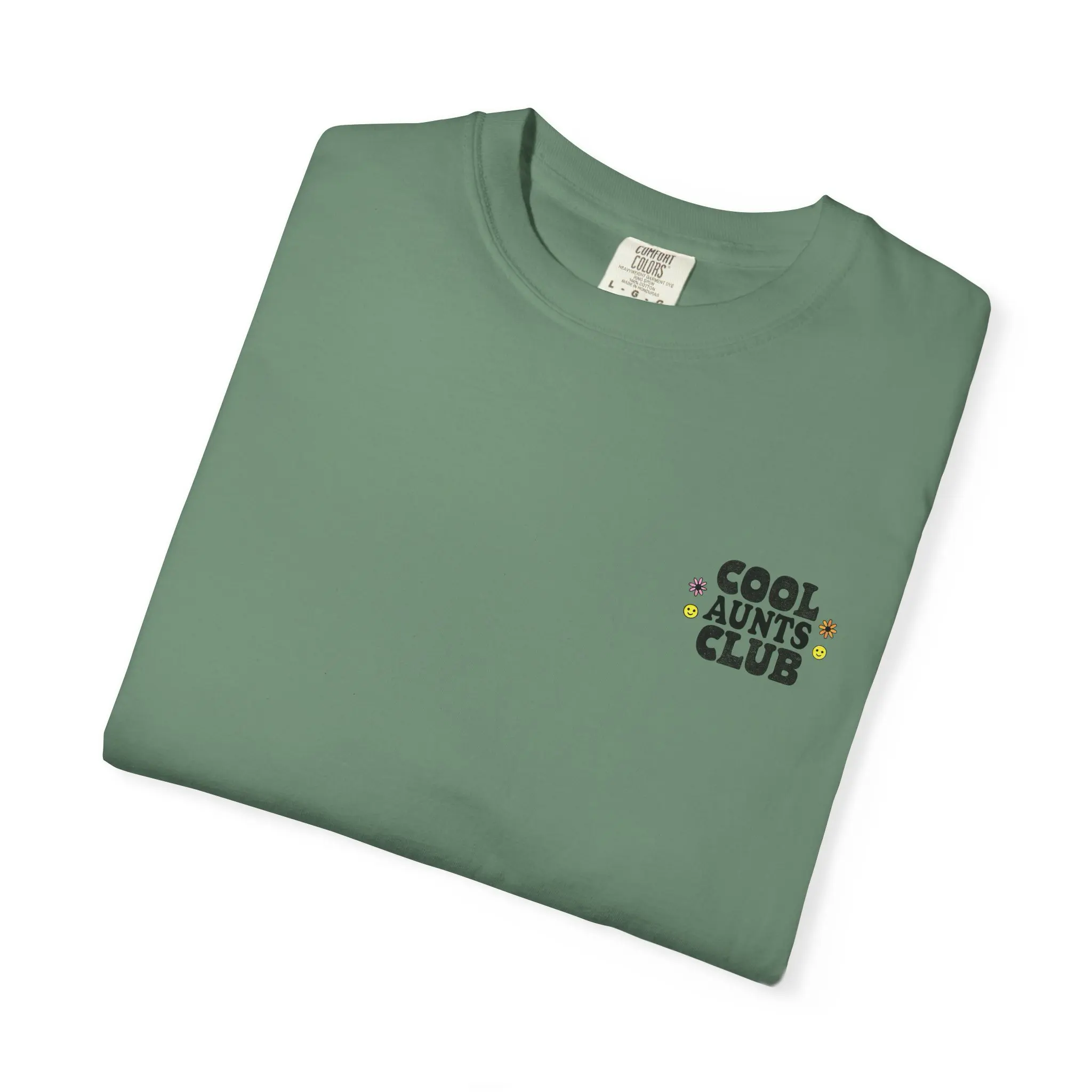 Cool Aunts Club T-Shirt - Green Folded